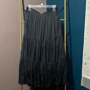 Elegant Black Tiered Skirt